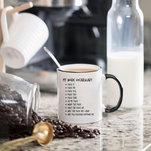 My Work Vocabulary Funny Coworker Birthday | Ceramic Coffee Mug | 11 OZ