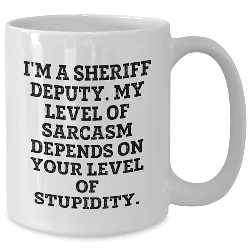 Sheriff Deputy Funny Quote Gift for Graduation | Ceramic Coffee Mug | 11 OZ