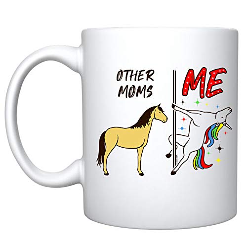 Veracco Other Moms Vs Me Unicorn Funny Gifts | Ceramic Coffee Mug | 11 OZ