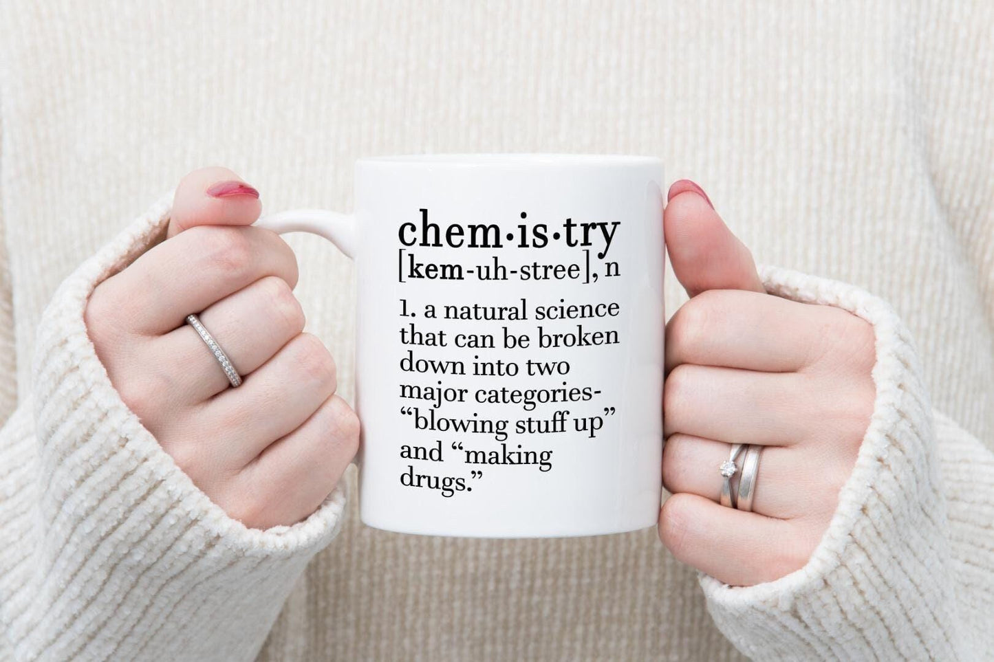 Chemistry Definition Mug & Coaster Set Funny Birthday Christmas Coffee Tea Gift