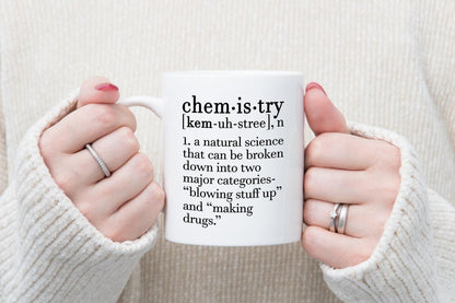 Chemistry Definition Mug & Coaster Set Funny Birthday Christmas Coffee Tea Gift
