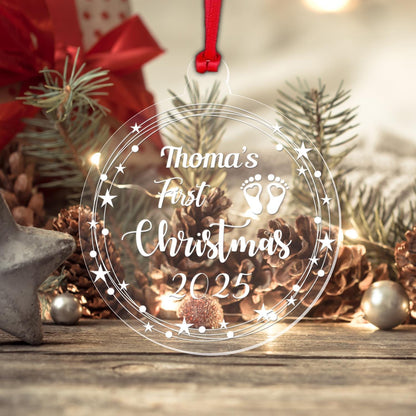 Personalised First Christmas Bauble Daughter Son Any Name Year Christmas Tree Decor