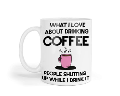 What I Love About Coffee Mug & Coaster Set Christmas Boyfriend Birthday Tea Gift