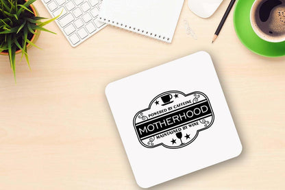Powered By Caffeine Motherhood Maintained By Wine- Funny Novelty Mug & Coaster Coffee Gift