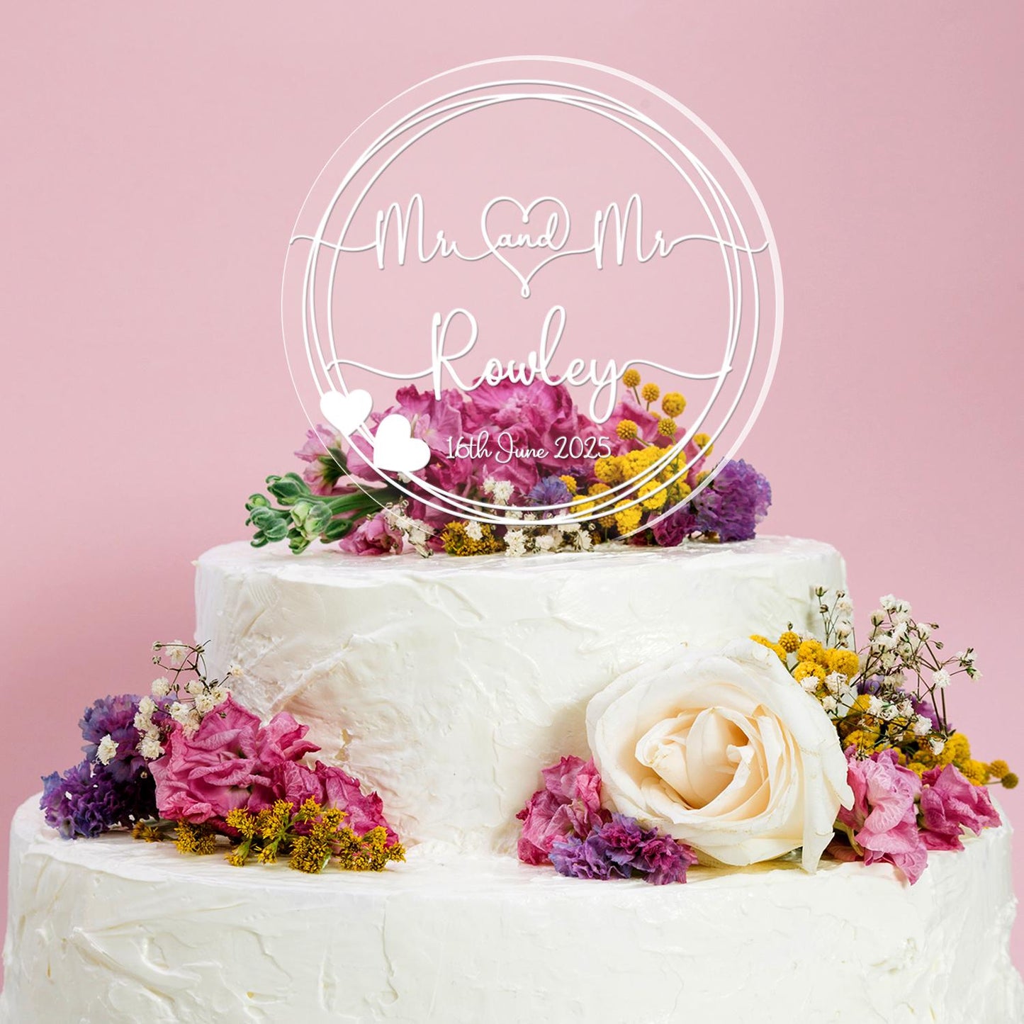 Personalised Wedding Cake Topper Mr & Mr Mrs And Mrs Gay Lgbt Decoration