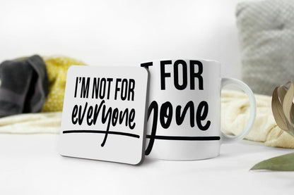 Not For Everyone Mug & Coaster Set Camping Funny Birthday Christmas Coffee Gift