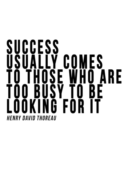 Success Usually Comes To Inspirational Positive Thoughts Quote Poster Print Wall