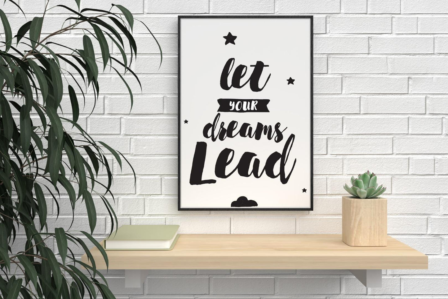 Let Your Dreams Lead Inspirational Positive Thoughts Quote Poster Print Wall