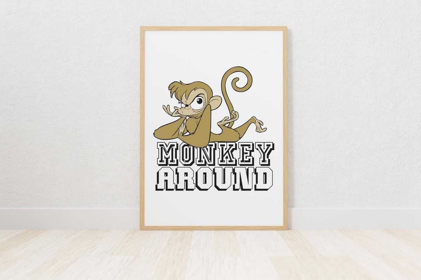Angry Monkey Around Children Kids Room Decor Boys Girls Poster Art Print Wall