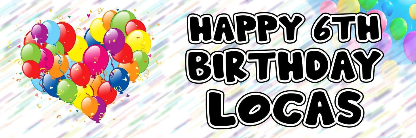 2 Personalised Happy Birthday Custom Name & Age Party Celebration Decoration Banners