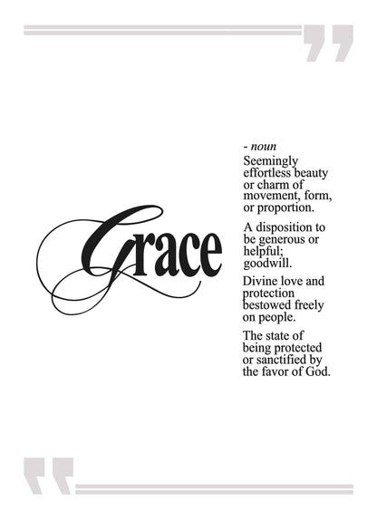 Grace Seemingly Effortless Beauty Inspirational Positive Thought Quote Poster