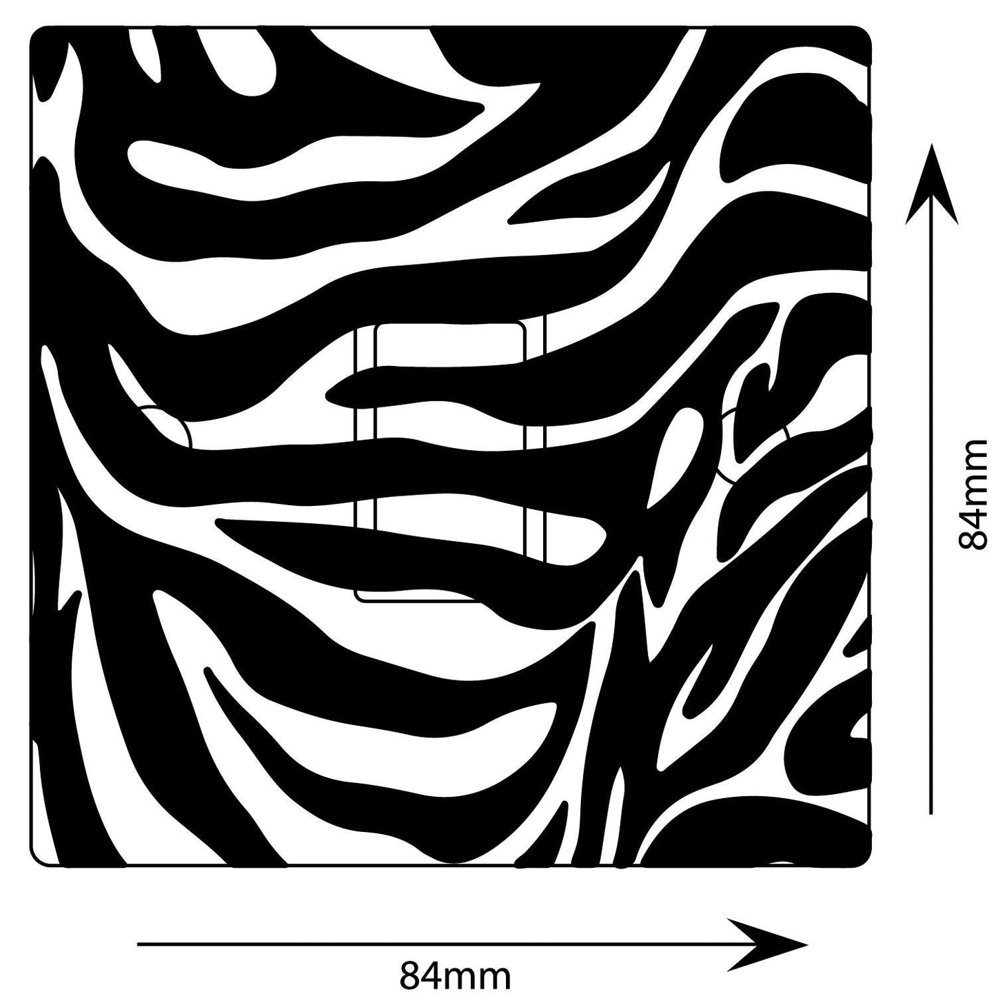 Zebra Pattern Black & White Light Switch Sticker Cover Vinyl Skin Wall Decal