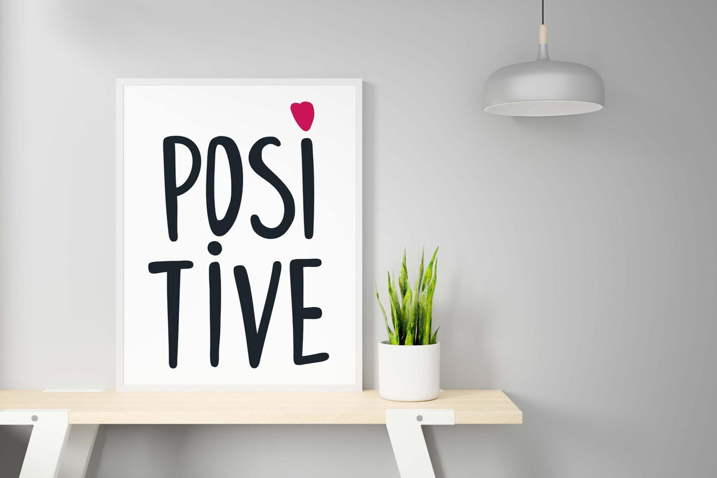 Positive Little Heart Motivational Inspirational Love Quote Poster Wall