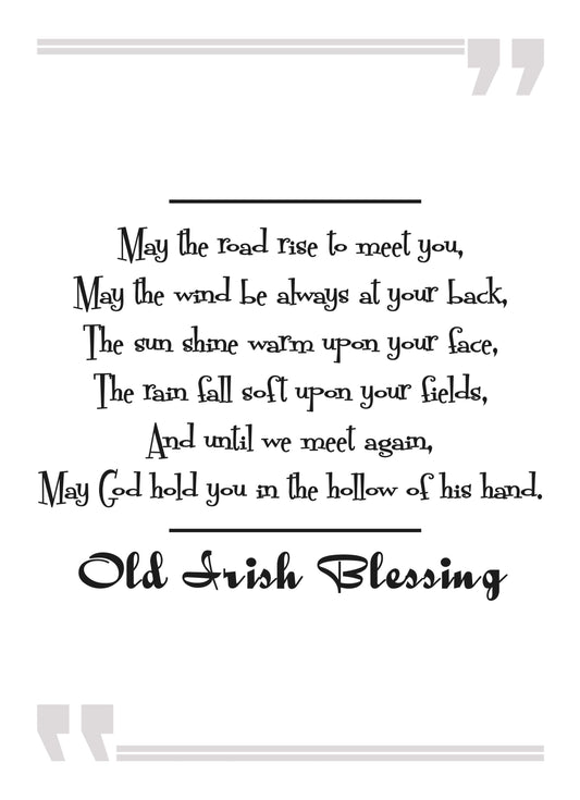 May The Road Rise To Meet You Motivational Positive Quote Art Poster Print Wall