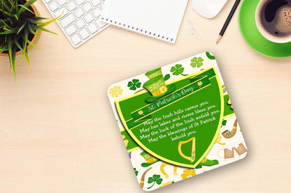 Irish Blessing Mug & Coaster Gift Set St Patricks Day Luck Prayer Coffee Gifts