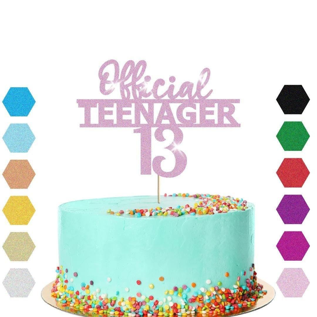 Personalised Official Teenager Glitter Cake Topper Birthday Gift Cake Decoration