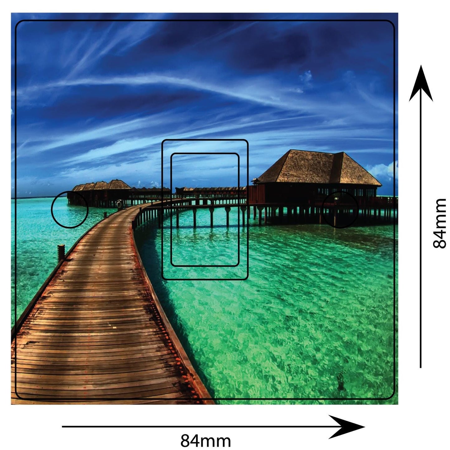 Heaven Resort 3d Decor Light Switch Sticker Cover Vinyl Skin Wall Decal Decor