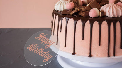 2 Acrylic Round Shape Ganaching Plates Clear Ganache Cake Decorating Board Various Sizes