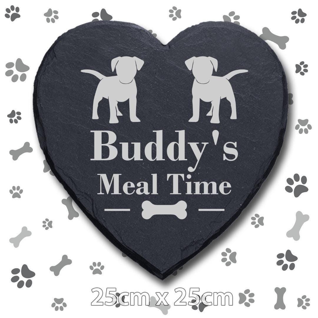 Personalised Engraved Slate Dog Food Mat: Puppy Placemat