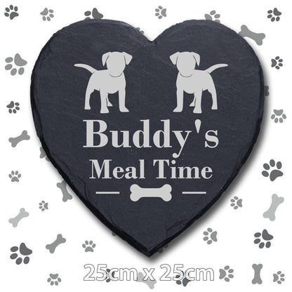 Personalised Engraved Slate Dog Food Mat: Puppy Placemat