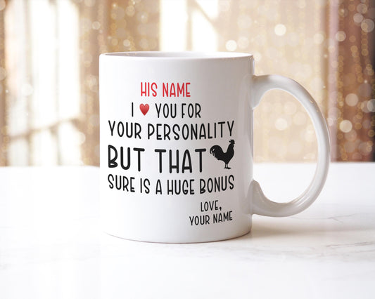 Personalised I Love You Mug: Funny Gift for Boyfriend Husband