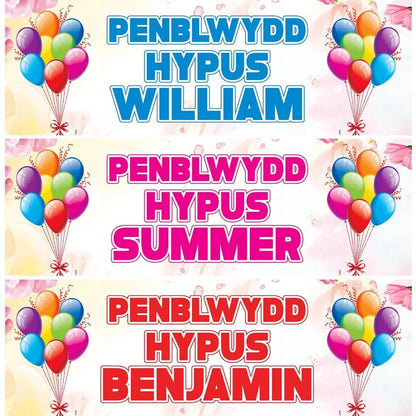 2 Personalised Welsh Birthday Party Celebration Banners Decoration Posters