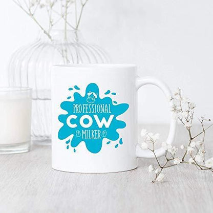 Cow Milker Mug: Funny Coffee Cup Gift for Dairy Farmer