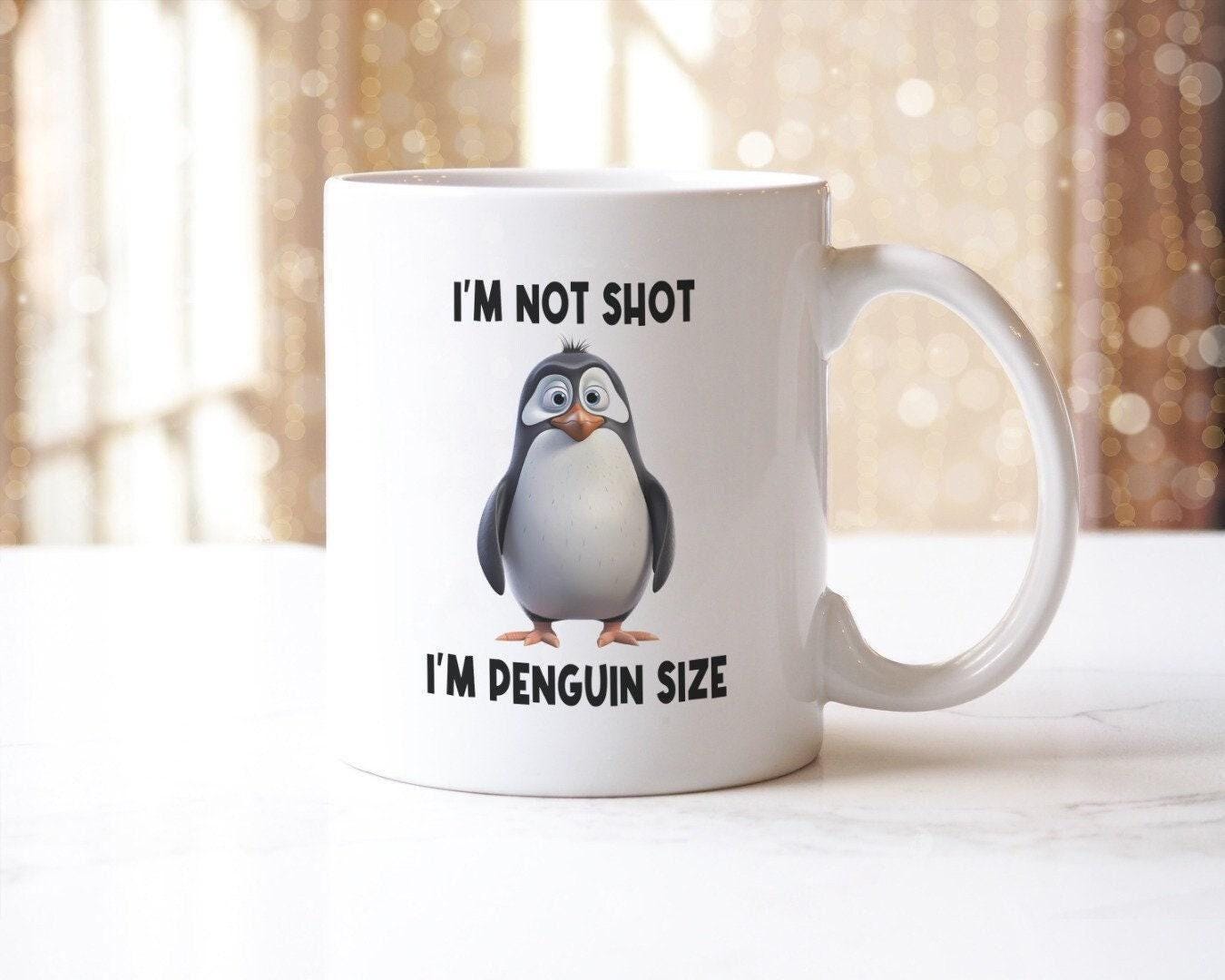 Penguin Size Funny Mug & Coaster Set