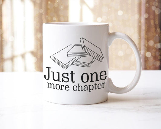 Just One More Chapter Mug & Coaster Set Book Lover Birthday Friend Xmas Tea Gift