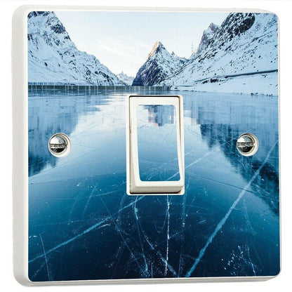 Adventure Blue Calm Waters Light Switch Sticker Cover Vinyl Skin Wall Decal