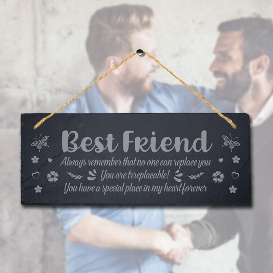 Best Friend Hanging Slate Always Remember Friendship Day Ideal Gift Plaque Sign