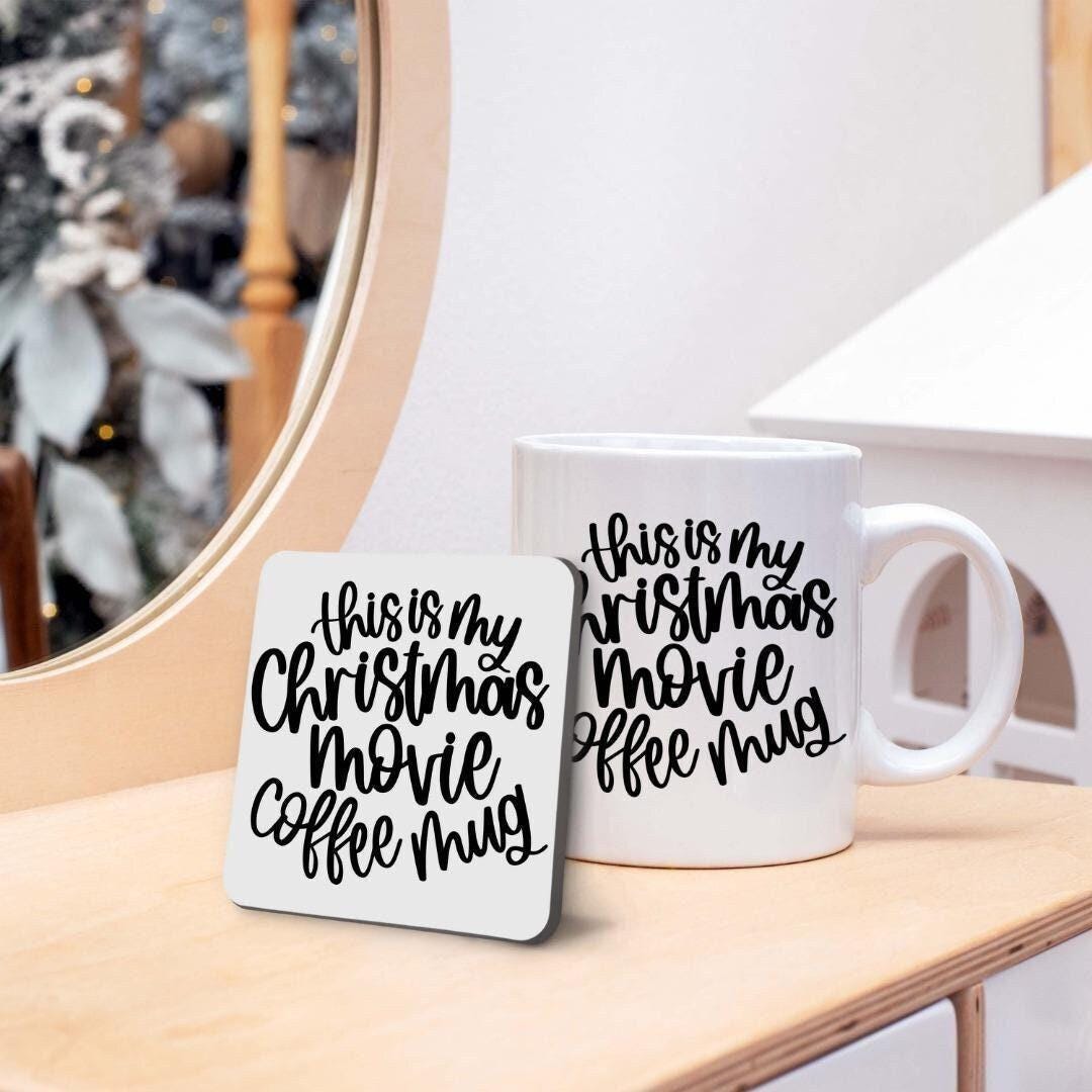 Christmas Movie Mug & Coaster Gift Set Xmas Winter Holiday Friend Gifts Keepsake
