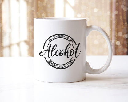 Proud Member Of The Alcohol - Funny Ceramic Novelty Mug & Coaster Coffee Tea Cup Gift