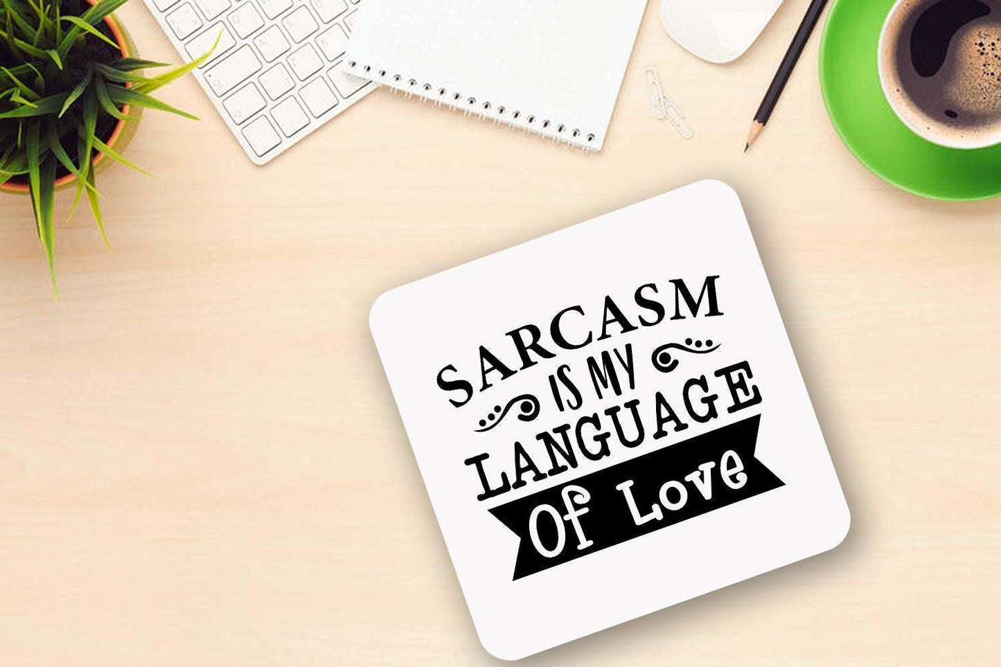 Sarcasm Language of Love Mug & Coaster Set
