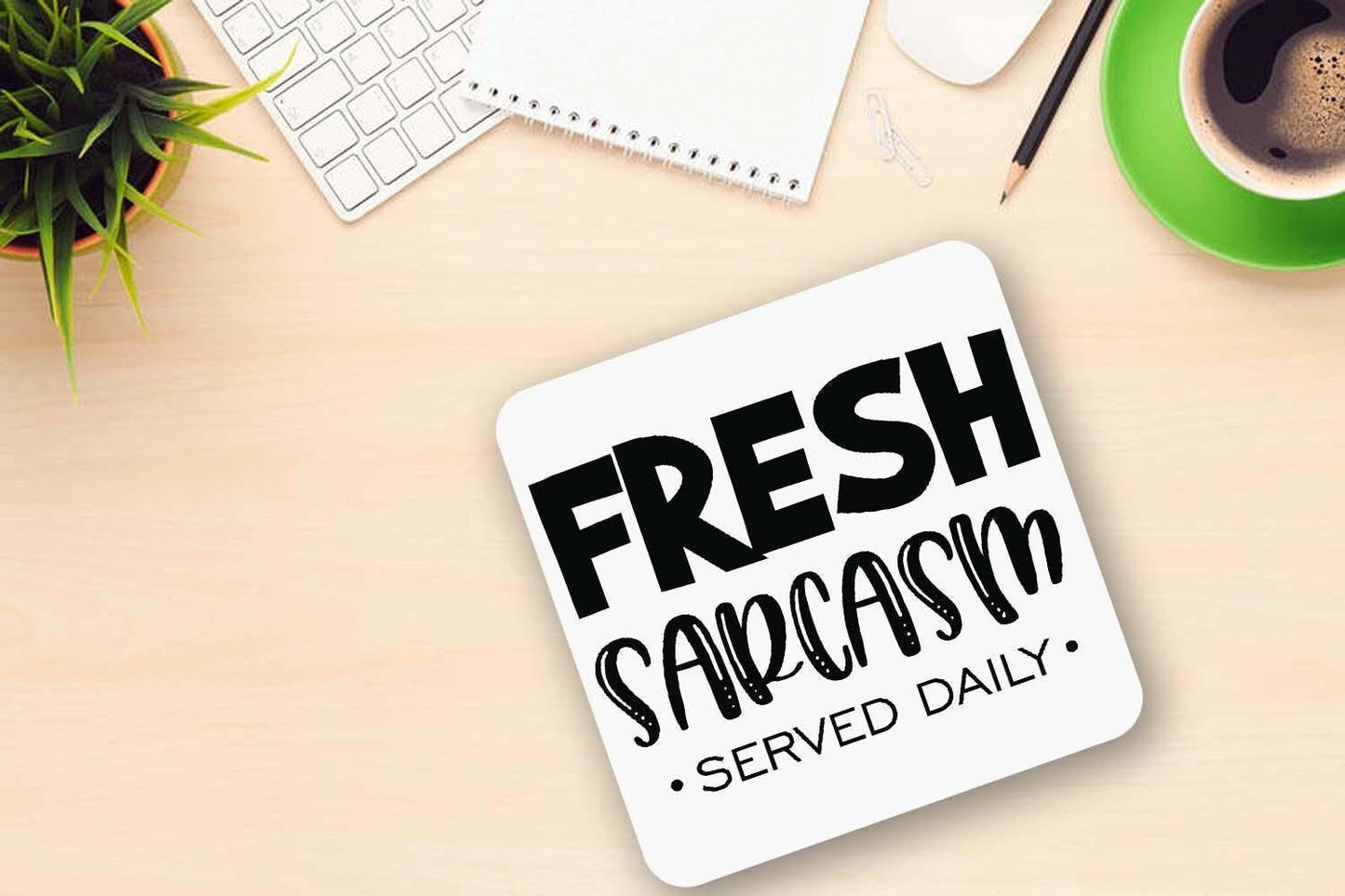 Sarcasm Mug & Coaster Set: Funny Office Gift
