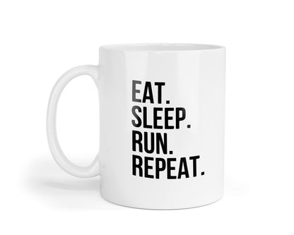 Eat Sleep Run Repeat Mug: Funny Coffee Cup Gift For Runners