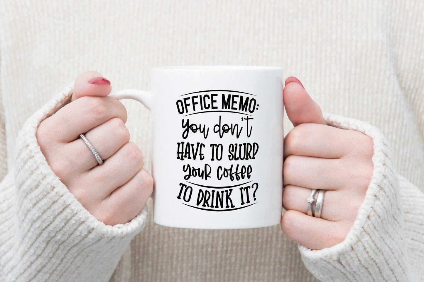 Funny Office Memo Coffee Mug & Coaster Set: Geek Humor Gift