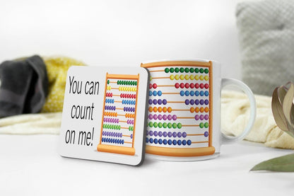 You Can Count On Me Mug & Coaster Accountant Birthday Christmas Coffee Gift Set