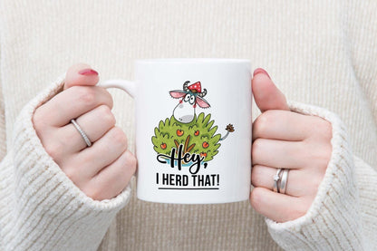 Funny Cow Mug & Coaster Set: Farmhouse Coffee Cup, Birthday Gift