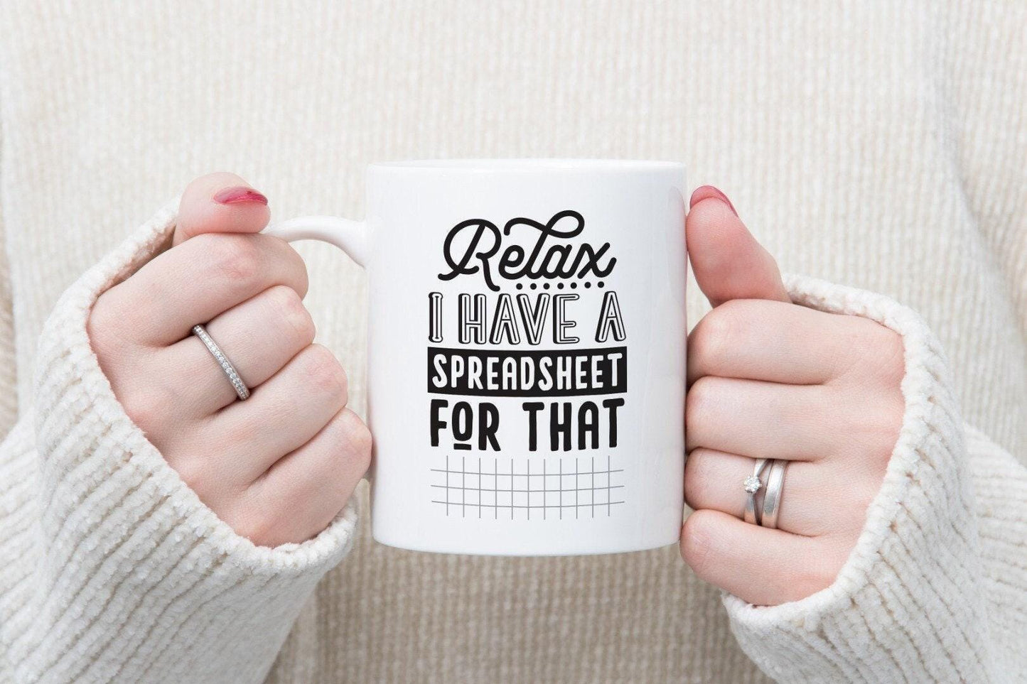 Funny Accountant Mug & Coaster Set: "I Have A Spreadsheet For That"