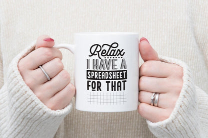 Funny Accountant Mug & Coaster Set: "I Have A Spreadsheet For That"
