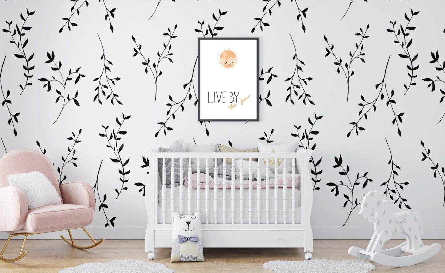 Live The Sun Kids Boho Watercolour Hand Painted Effect Nursery Wall Art Poster