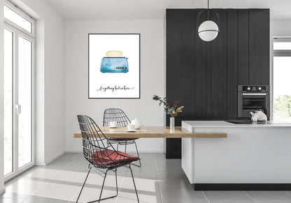 Kitchen Getting Hot Minimalist Funny Wall Art Home Dining Decor Print Poster