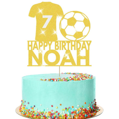Custom Football Shirt Birthday Cake Topper Personalised Sports Party Decoration