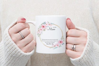 Happy Mother's Day Coffee Mug: Ceramic Tea Cup & Coaster Set