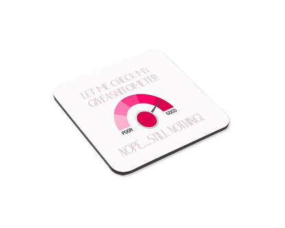 Funny Giveashitometer Mug & Coaster Set - Novelty Office Gift
