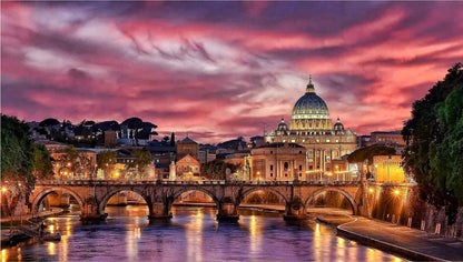 St Peters Basilica Wall Decal: 3D Rome Window View Vinyl Mural