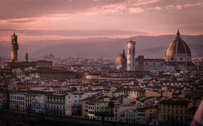 Florence Sunset Print: Old City Italy Art Poster