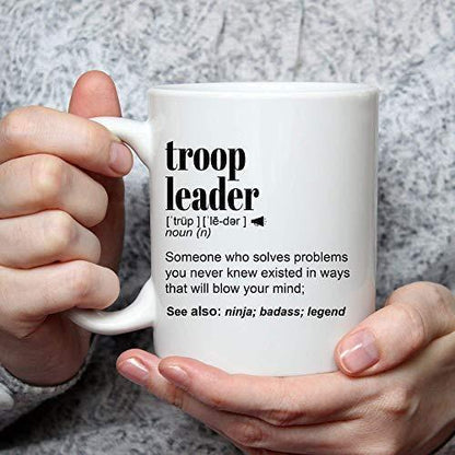 Troop Leader Mug: Scout Coffee Cup - Appreciation Gift