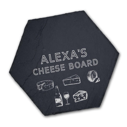 Personalised Engraved Cheese Slate Board Cutting Chopping Serving Placemats
